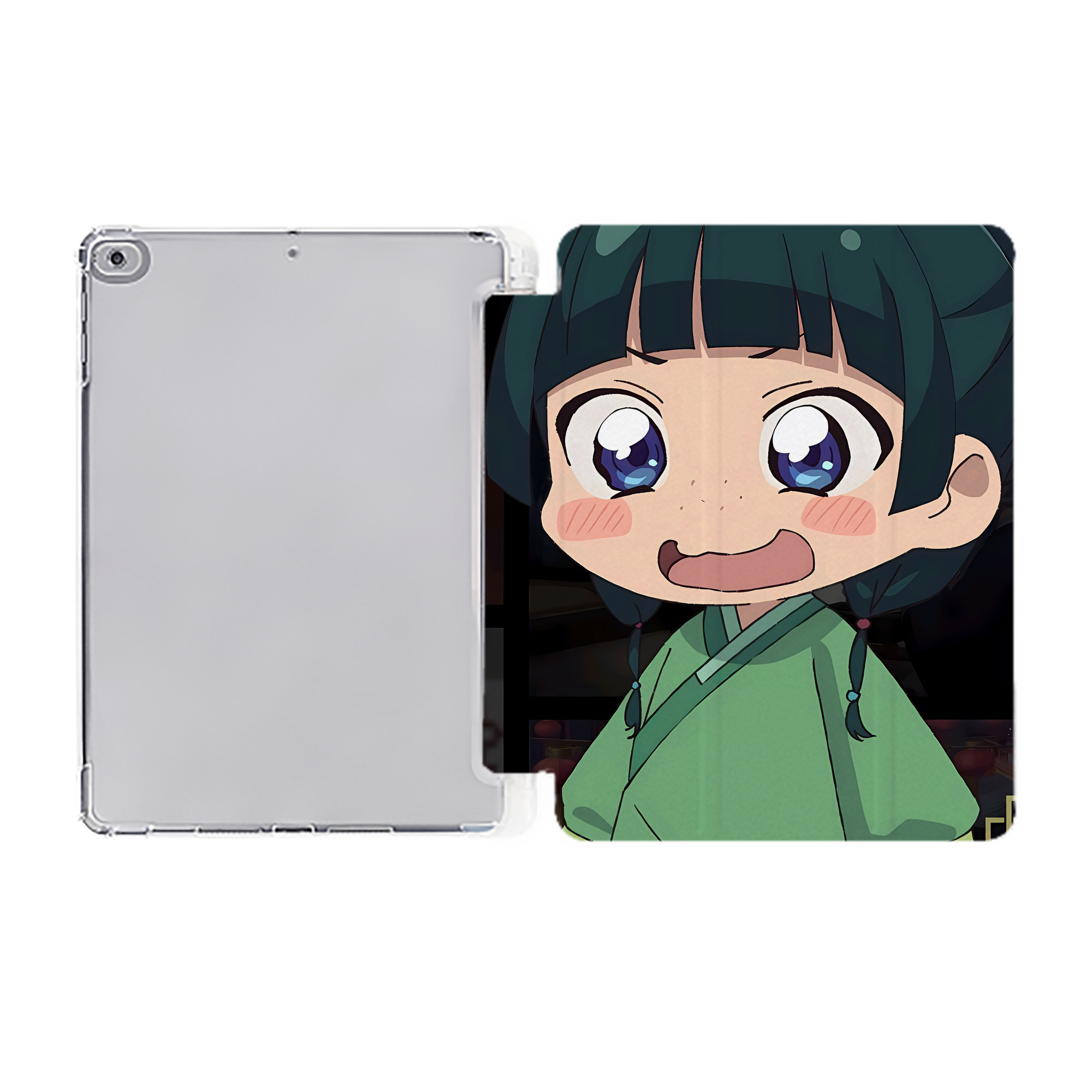 （画像用） 薬屋のひとりごと The Apothecary Diaries IPad ケース ペン収納付き 三つ折りスタンド PUレザー×シリコン 対応機種9.5/10.5/10.9インチ